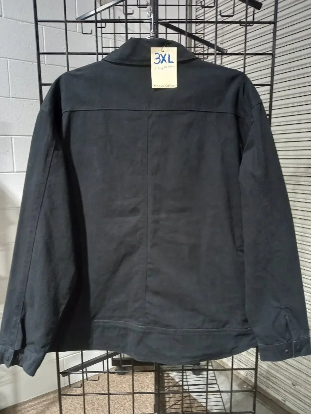 Concealed Carry Flannel Lined Canvas Shirt Jacket - Black | 3XL